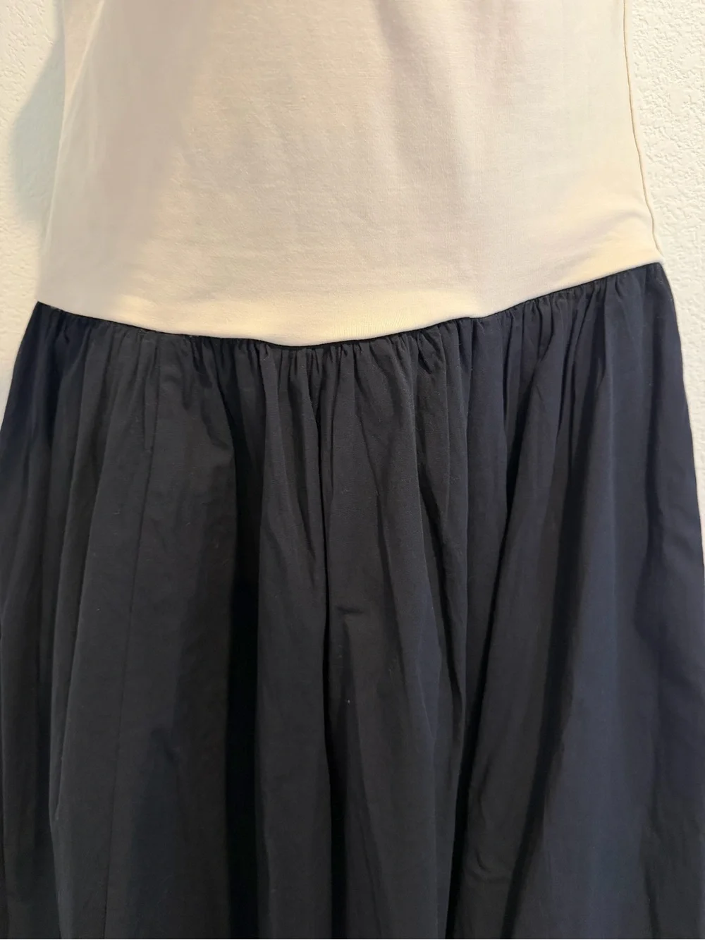 J.Crew Black Ivory Mixed Media Maxi Dress Size M Strapless